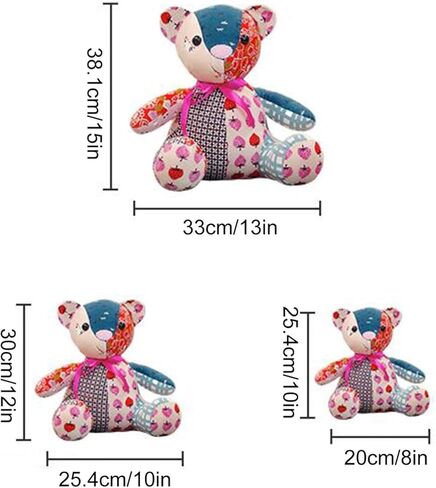 10 PCS Memory Bear Template Ruler Set with Instructions, Acrylic Quilting Template Cutting Set for Sewing Bear Pattern Template Home Sewing Art Craft Gifts(15 inch) in Kuwait