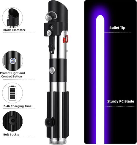 Saberforms Lightsaber Dueling Light Saber with 12 RGB Colors 16 Sound Fonts and Motion Control, Force FX Lightsabers with Premium Metal Handle and Replaceable Blade, Light Sabers for Adults, Kids in Kuwait