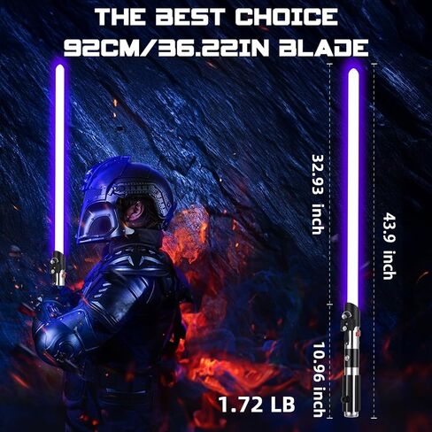Saberforms Lightsaber Dueling Light Saber with 12 RGB Colors 16 Sound Fonts and Motion Control, Force FX Lightsabers with Premium Metal Handle and Replaceable Blade, Light Sabers for Adults, Kids in Kuwait