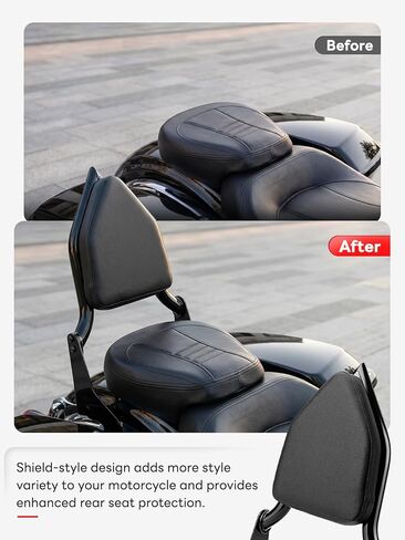 مسند ظهر للركاب قابل للفصل من Sissy Bar متوافق مع Harley Davidson Touring Electra Glide، Road King، Road Glide، Street Glide، Ultra Limited 2009-2025 (أسود) in Kuwait