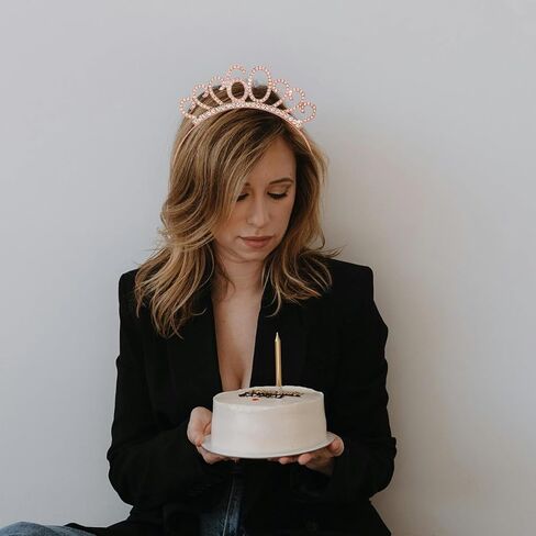 60th Birthday Decoration for Women,Rose Gold Birthday Sash and Rhinestone Headband for Women's 60th Birthday Party Decor in Kuwait