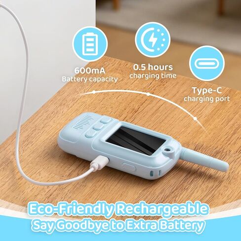 Toys Kids Walkie Talkies: Rechargeable Long Range for Boys & Girls Age 3-12 Outdoor Camping in Kuwait