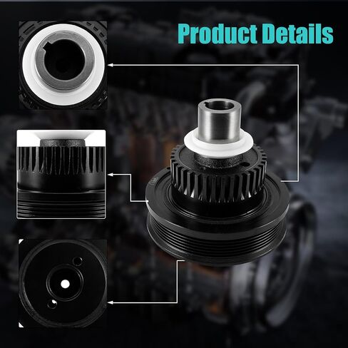 AULINK 594-236 Harmonic Balancer Crankshaft Pulley (4.0L V6) for Ford Ranger 2001-2011, Explorer 2003-2010, Explorer Sport Trac 2003-2010, Mustang 2005-2010, for Mercury Mountaineer 2003-2010 in Kuwait