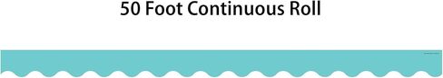 زخرفة حواف ملفوفة باللون الفيروزي الفاتح من Teacher Created Resources - 50 قدمًا - تزيين لوحات الإعلانات والجدران والمكاتب والنوافذ والأبواب والخزائن والمدارس والفصول الدراسية والمدرسة المنزلية والمكاتب in Kuwait