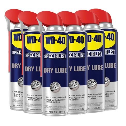 WD-40 Specialist® Dry Lube , Long-Lasting Dry Lubricant for Locks, Machinery, Tools, Automotive Parts, Heavy-Duty Strength, Bigger Can, 12.1 OZ [6-Pack] in Saudi Arabia