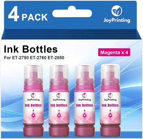 Ink Refill Bottles Work for ET-2850, ET-3850, ET-4850, ET-2760, ET-3760, ET-4760, ET-3750, ET-4750, ET-3830, ET-2700, ET-3700, ET-15000 (70ml, 4 x Cyan) in Saudi Arabia