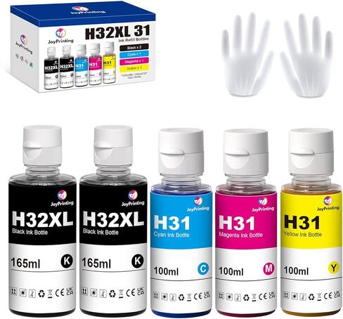 Ink Bottle Compatible with HP 31 Ink Bottle Set Yellow Work for HP Smart Tank 5000 5101 7602 6001 7301 5103 Smart Tank Plus 570 Smart Tank Plus 651 (2 x Yellow 100ML) in Saudi Arabia