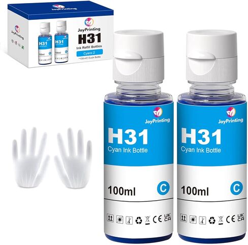 Ink Bottle Compatible with HP 31 Ink Bottle Set Yellow Work for HP Smart Tank 5000 5101 7602 6001 7301 5103 Smart Tank Plus 570 Smart Tank Plus 651 (2 x Yellow 100ML) in Saudi Arabia