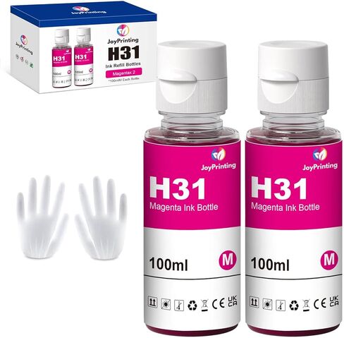 Ink Bottle Compatible with HP 31 Ink Bottle Set Yellow Work for HP Smart Tank 5000 5101 7602 6001 7301 5103 Smart Tank Plus 570 Smart Tank Plus 651 (2 x Yellow 100ML) in Saudi Arabia