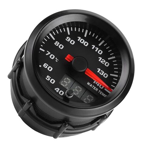 مقياس درجة حرارة الماء CHICIRIS 2 بوصة 40 140 درجة مئوية، مؤشر أحمر مضيء شاشة LED زرقاء 7 ألوان، مع مستشعر 1 8 27 NPT وتسخير الطاقة، للسيارات العالمية 12 فولت in Kuwait