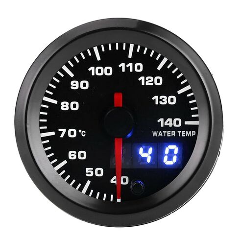 مقياس درجة حرارة الماء CHICIRIS 2 بوصة 40 140 درجة مئوية، مؤشر أحمر مضيء شاشة LED زرقاء 7 ألوان، مع مستشعر 1 8 27 NPT وتسخير الطاقة، للسيارات العالمية 12 فولت in Kuwait