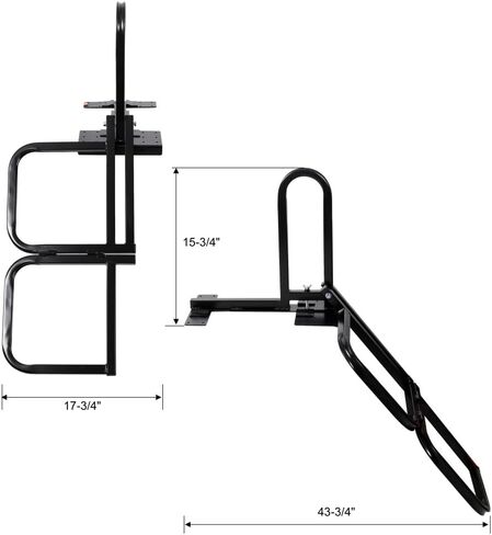 Foldable Pickup Truck Tailgate Two Step Ladder 300 LBS Load Capacity Universal Fit Truck Bed Step with Hand Rail Easy Installation in Kuwait