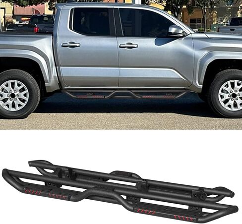 Vijay Fits 2024-2026 Tacoma Double/Crew Cab قضبان جانبية للجري (B) in Kuwait