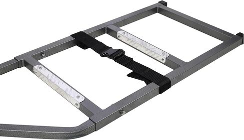 Pickup Truck Tailgate Ladder, Universal Fit, Aluminum Step Grip Plates, Rubber Ladder Feet, Reinforced Straps with Heavy-Duty Buckle, Extends to 42 1/2" in Kuwait