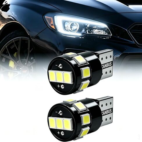 2x 6000K White LED Boomerang Parking C-Light Bulbs for 2015 2016 2017 Subaru WRX Base Premium, T10 194 W5W Replacement, Super Bright 360° Plug and Play in Kuwait