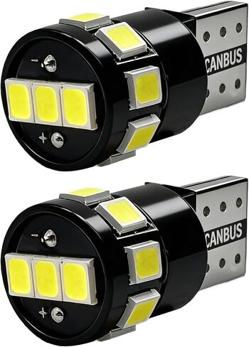 2x 6000K White LED Boomerang Parking C-Light Bulbs for 2015 2016 2017 Subaru WRX Base Premium, T10 194 W5W Replacement, Super Bright 360° Plug and Play in Kuwait