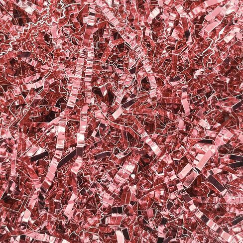 2LB Rose Gold Crinkle Cut Paper Shred Filler, Paper Shreds for Basket Fillers, Birthday, Gift Wrapping, Anniversary, Wedding, Graduation, Thanksgiving, Christmas Gift Decor Party Filler in Saudi Arabia