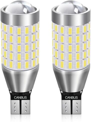 2x 921 912 T15 White LED Parking Light Bulbs (with Mini Projector) for 2013-2015 Honda Accord Sedan & Coupe, 6000K Super Bright W16W 360° 12V 5W 400% Brighter, Error-Free Plug and Play Replacement in Kuwait