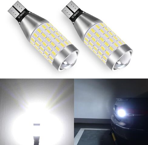 2x 921 912 T15 White LED Parking Light Bulbs (with Mini Projector) for 2013-2015 Honda Accord Sedan & Coupe, 6000K Super Bright W16W 360° 12V 5W 400% Brighter, Error-Free Plug and Play Replacement in Kuwait