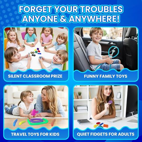 Sensory Toys 25 Pack with Visual Auditory Tactile Fidget Toys for Kids Adults Autism ADHD, Focus Calming Set for Classroom Calm Down Corner Office Desk, Travel Party Favors Gifts in Kuwait