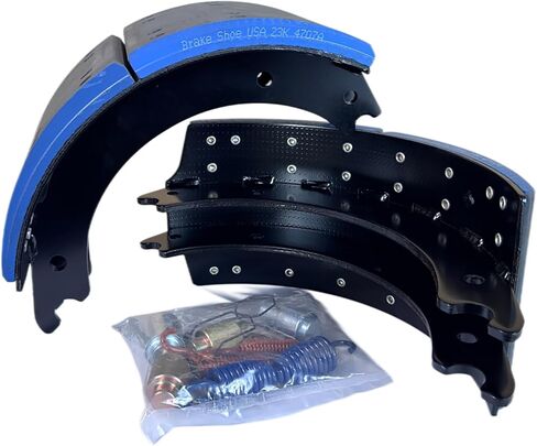 4707 Air Brake Shoe Box Kit 23k Replace 4707Q, 4707 16-1/2" x 7" Q+, Q Plus Brake Kit 23K Lining includes 2 Shoes & Hardware Kit, Heavy Duty Drum Brake Shoes Lining in Kuwait