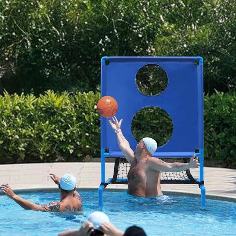 Pool Football Game, Water Ball Toss Games Swimming Poolside Goal for Sports, Two-Hole Design Football Throwing Target – Ideal for Pool Parties, Summer Backyard Fun & Family Play in Kuwait