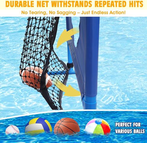 Pool Football Game, Water Ball Toss Games Swimming Poolside Goal for Sports, Two-Hole Design Football Throwing Target – Ideal for Pool Parties, Summer Backyard Fun & Family Play in Kuwait