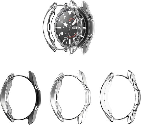 متوافق مع حافظة Samsung Galaxy Watch 3 مقاس 41 مم و45 مم، إطار معدني مطلي بمادة TPU ناعم ومقاوم للصدمات وغطاء واقٍ ممتص للصدمات لساعة Galaxy Watch 3 (خمسة ألوان، 41 مم) in Saudi Arabia
