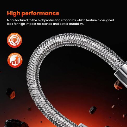Heavy Duty Braided Vacuum Pump Feed Hose Compatible with 1998.5-2002 Ram 2500 3500 5.9L 24V Cummins Replaces DD-59L-VPOL in Kuwait