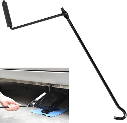 Scissor Jack Handle for Car Tire Wheel, Labor-Saving Scissor Jack Crank Handle Replacement, Metal Lug Wrench Jacks Crank for Most Vehicle Emergency Repair & Tire Changing (Short) in Kuwait