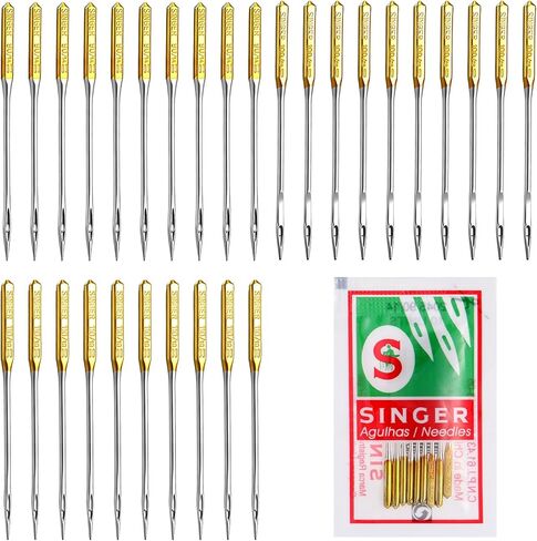 30 PCS Sewing Machine Needle Large Eye Sewing Machine Needles Home Sewings Notions and Supplies Macine Size 14/16/18 in Kuwait