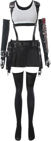 LTAKK Tifa Lockhart Cosplay Costume Cosplay FF7 Remake Full Set Outfits Halloween in Saudi Arabia