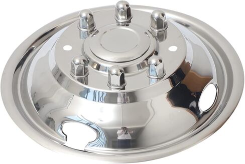 17 بوصة 8 العروة عجلة محاكاة مجموعة كاملة الفولاذ المقاوم للصدأ عجلة Hubcap مجموعة تناسب 2005-2025 فورد F350 ثنائي العجلات الشاحنات in Kuwait