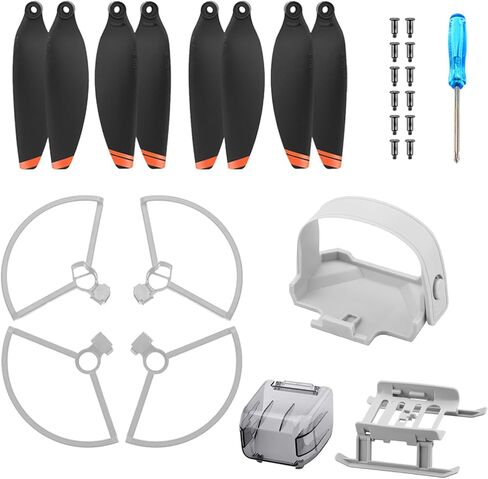 ملحقات الطائرات بدون طيار متوافقة مع سلسلة DJI Mini 2، 8 × مراوح Mini 4K/Mini 2 SE/Mini SE، 4 × واقي المروحة، 1 × واقي حامل المروحة، 1 × ملحق ساق جهاز الهبوط، 1 × غطاء جيمبال in Kuwait