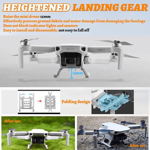 ملحقات الطائرات بدون طيار متوافقة مع سلسلة DJI Mini 2، 8 × مراوح Mini 4K/Mini 2 SE/Mini SE، 4 × واقي المروحة، 1 × واقي حامل المروحة، 1 × ملحق ساق جهاز الهبوط، 1 × غطاء جيمبال in Kuwait