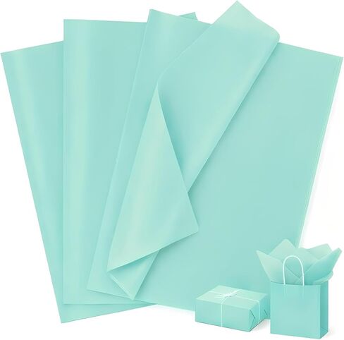 Teal Tissue Paper Bulk for Gift Bags, 120 Sheets 14 x 20 Inches, 15gsm Lightweight Wrapping Tissue Paper & Box Filler Paper for Birthdays Party, Weddings, Baby Showers, Holidays, DIY Crafts, Flowers in Kuwait