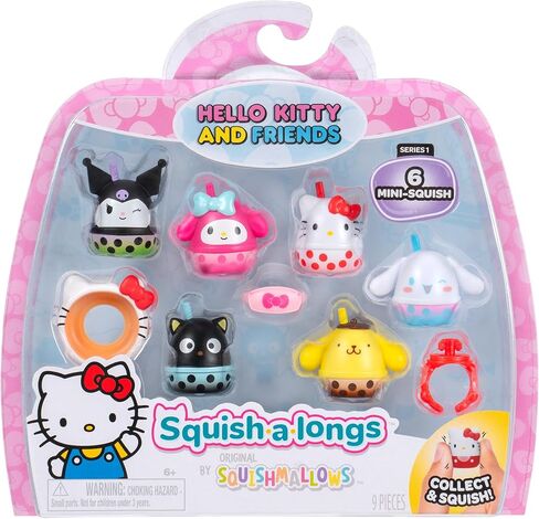 Squish-a-longs Hello Kitty and Friends Sakura Spring Mini-Squish + Accessory 6-Pack in Kuwait