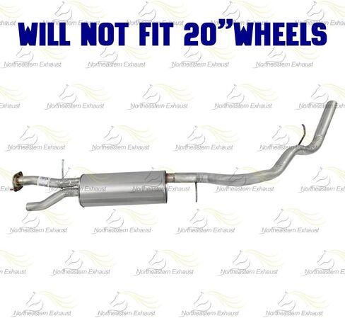 Exhaust Intermediate Pipe Muffler & Tail Pipe Kit Compatible for 2001-2006 GMC Yukon 6.0L | Northeastern Exhaust | Free Clamps and Hangers Included | Direct-Fit Replacement in Kuwait