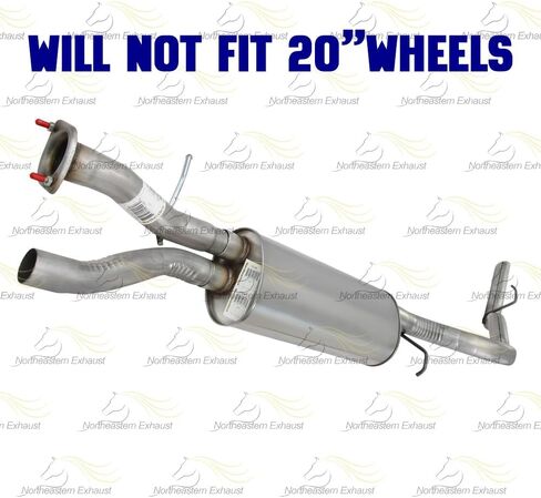 Exhaust Intermediate Pipe Muffler & Tail Pipe Kit Compatible for 2001-2006 GMC Yukon 6.0L | Northeastern Exhaust | Free Clamps and Hangers Included | Direct-Fit Replacement in Kuwait