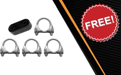 Exhaust Intermediate Pipe Muffler & Tail Pipe Kit Compatible for 2001-2006 GMC Yukon 6.0L | Northeastern Exhaust | Free Clamps and Hangers Included | Direct-Fit Replacement in Kuwait