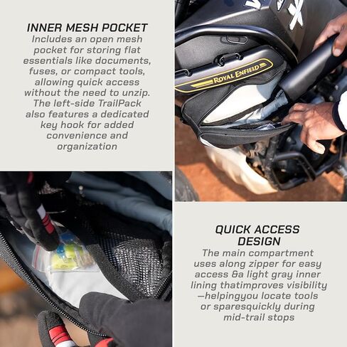 ViaTerra Trailpack Lite Motorcycle Crashbar Bags for Royal Enfield Himalayan 450 – 4L Capacity, No-Mod 3-Point Mount Foam-Reinforced YKK Zipper Off-Road Front Frame Bags for Trail & Adventure Riding in Kuwait