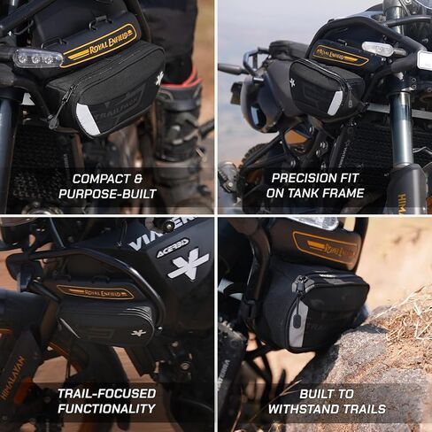 ViaTerra Trailpack Lite Motorcycle Crashbar Bags for Royal Enfield Himalayan 450 – 4L Capacity, No-Mod 3-Point Mount Foam-Reinforced YKK Zipper Off-Road Front Frame Bags for Trail & Adventure Riding in Kuwait