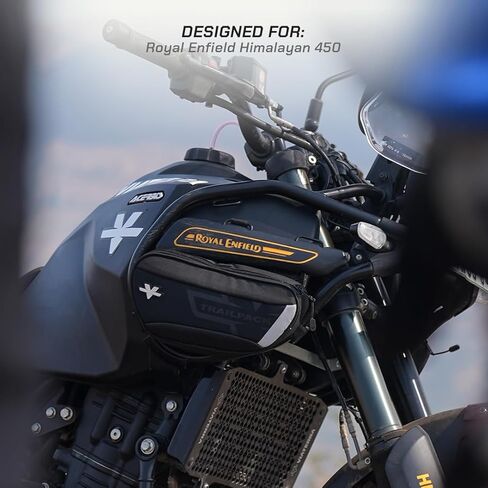 ViaTerra Trailpack Lite Motorcycle Crashbar Bags for Royal Enfield Himalayan 450 – 4L Capacity, No-Mod 3-Point Mount Foam-Reinforced YKK Zipper Off-Road Front Frame Bags for Trail & Adventure Riding in Kuwait