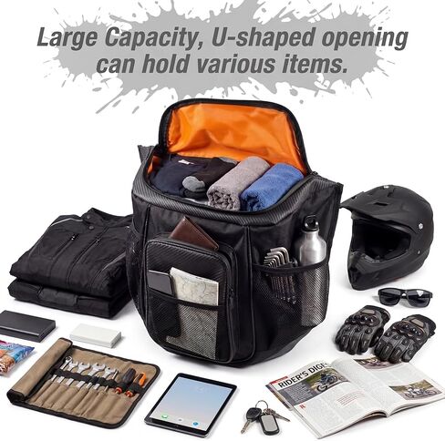 UTV Behind Seat Storage Bag Center Seat Bag Compatible with Polaris General 1000/1000-4 / XP 1000 / XP 4 1000 2016-2026 Tool Organizer Shoulder Gear Bag Accessories Large Capacity Black in Kuwait