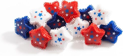 Patriotic Light-Up Star Rings for Kids (12 Pack) – Red White Blue LED Flashing Finger Rings, 4th of July Party Favors, Memorial Day & Summer Celebration Goodie Bag Toys in Kuwait