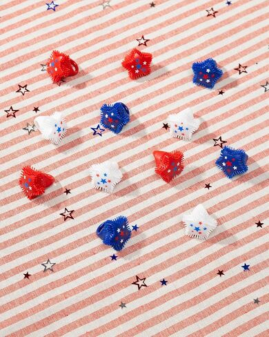 Patriotic Light-Up Star Rings for Kids (12 Pack) – Red White Blue LED Flashing Finger Rings, 4th of July Party Favors, Memorial Day & Summer Celebration Goodie Bag Toys in Kuwait