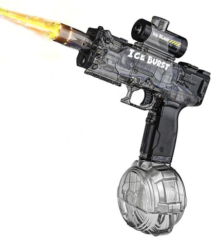 2Pack Electric Water Gun for Adults Kids, Automatic Squirt Gun Large Powerful Long Range Led Rechargeable USB, IPX6 360cc Backyard Games Summer Outdoor Pool Toys for Boys Girls 8+, Black and Blue in Saudi Arabia