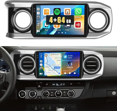 راديو 4+64G Android 15 لسيارة Toyota Tacoma 2016-2020، شاشة لمس 10.1 بوصة لستيريو سيارة Tacoma، CarPlay اللاسلكي/Android Auto، 5 جيجا هرتز WiFi، Bluetooth 5.0، EQ، GPS، 1280 * 720، كاميرا احتياطية in Kuwait