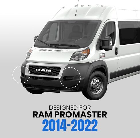 مقابض المصد الأمامي من Calvana Van Mods لـ Ram Promaster (2014-2022) - خطوات الوصول إلى الزجاج الأمامي من الدرجة البحرية - مجموعتان، تركيب سهل بدون حفر in Kuwait