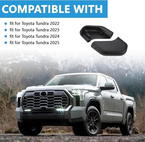 أغطية نهاية لوحة الخطوة السوداء المتوافقة مع Toyota Tundra 2022-2025 أغطية نهاية لوحة الجري تحل محل PT925-34222-EC in Kuwait